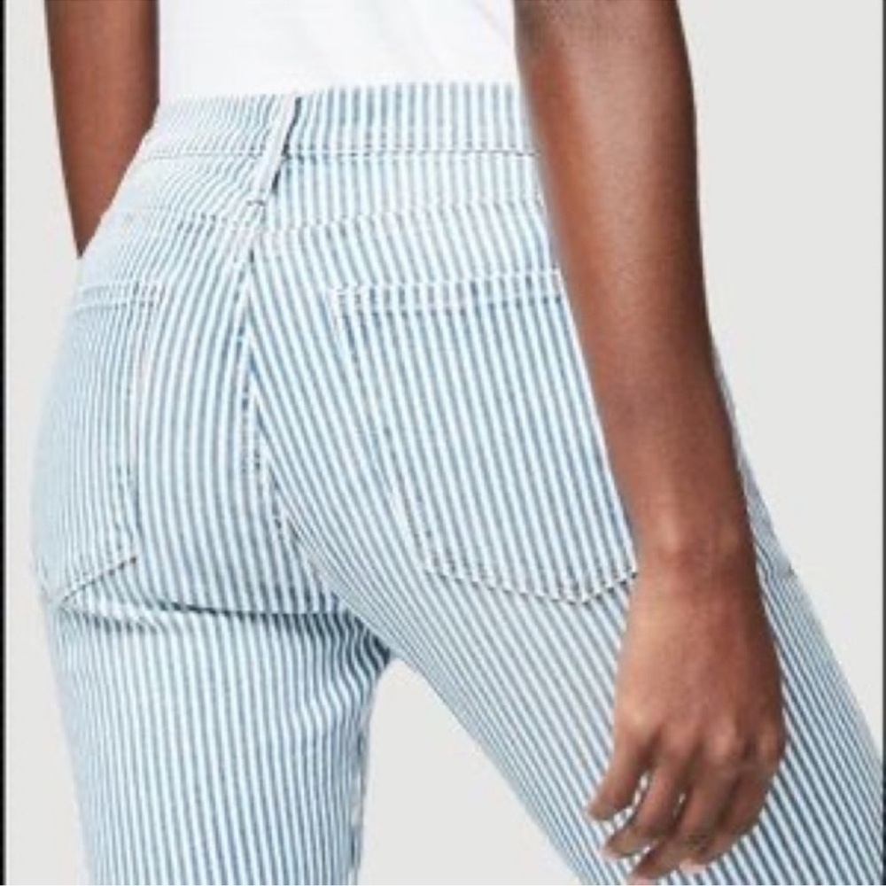 Pilcro and the Letterpress Blue and White Striped Jeans